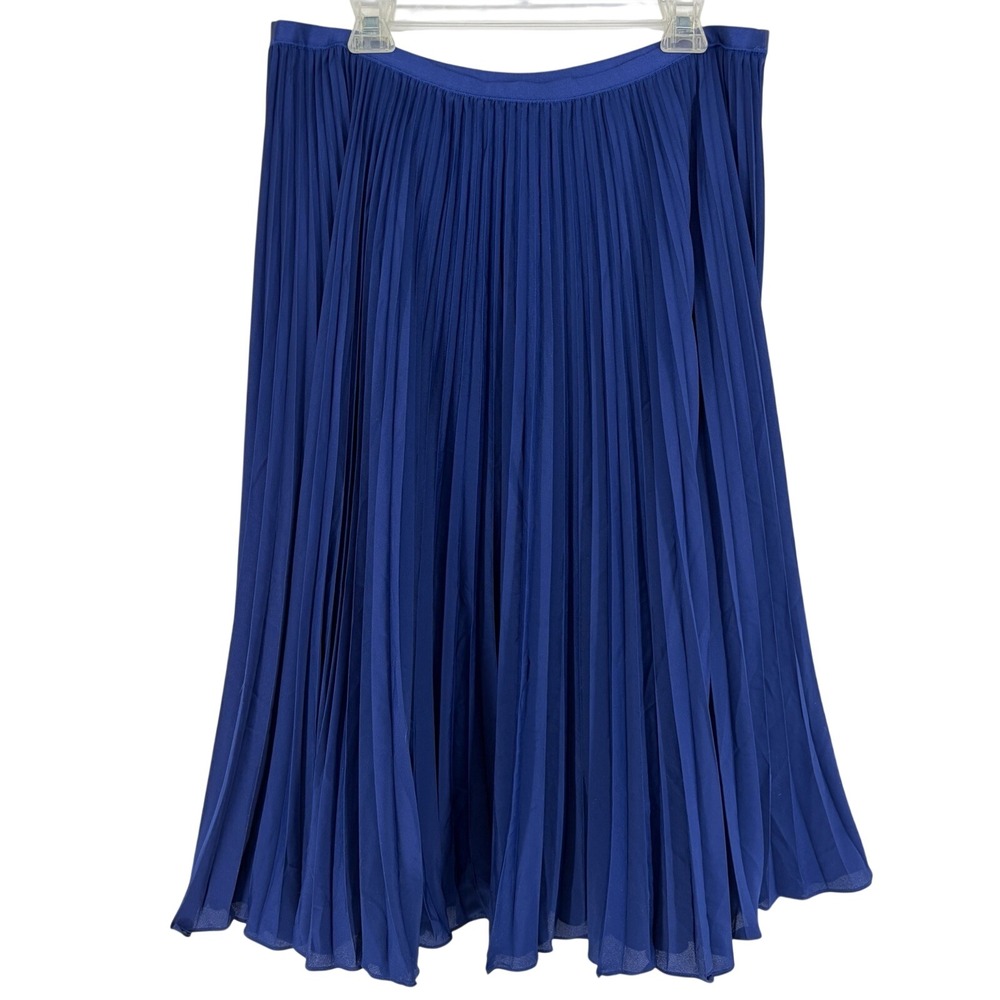 Polo Ralph Lauren Pleated‎ Skirt Womens XXL Royal Blue Accordion Midi Preppy